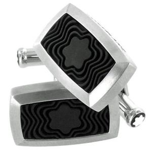 NEW BOXED Montblanc Steel CuffLinks # 101597 Hot!
